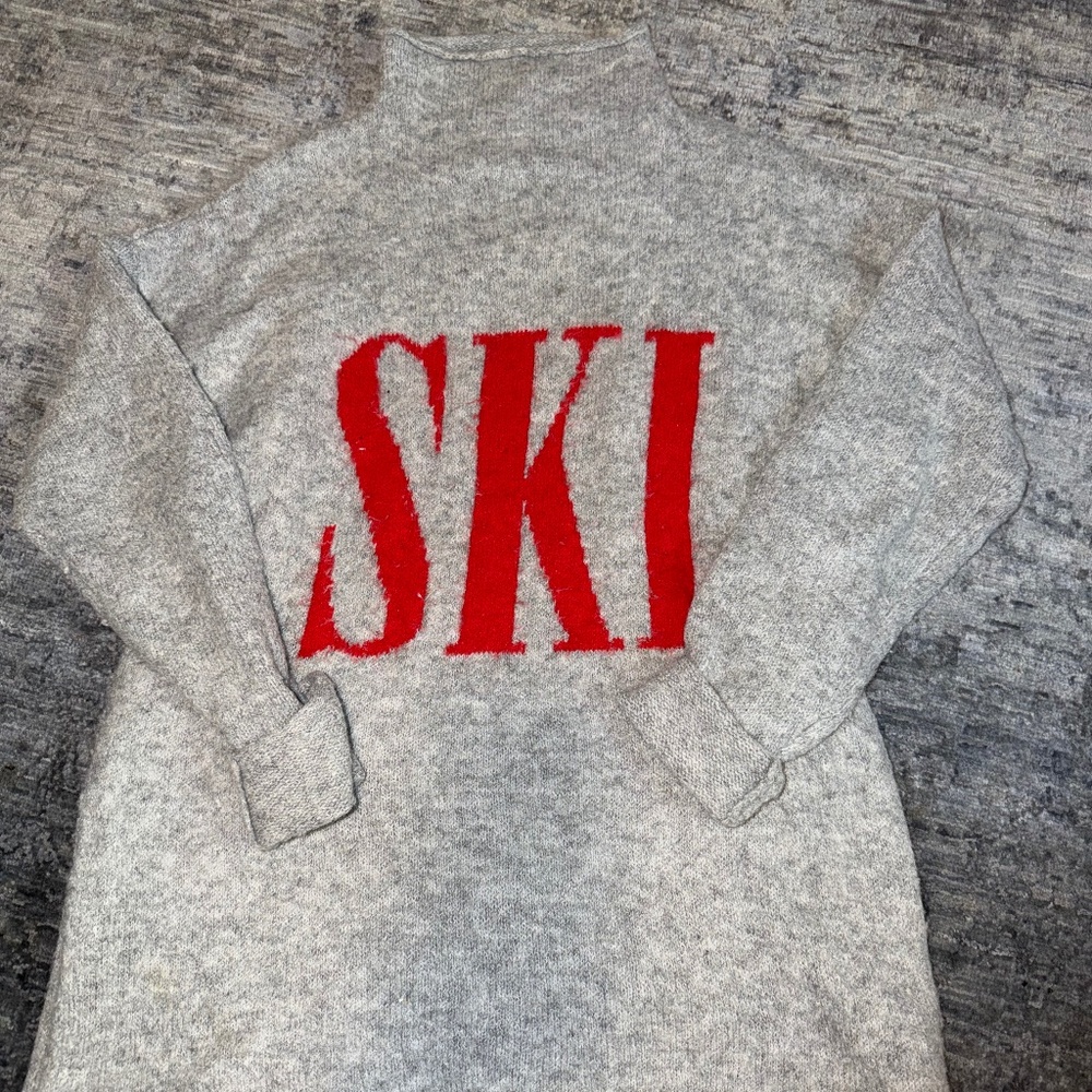 Women’s long cowl neck sweater